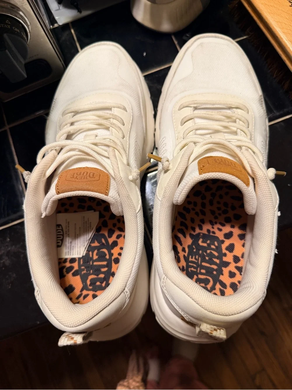 Hey Dude Sirocco Alta W Neutrals White Platform Sneakers Women’s Size 9